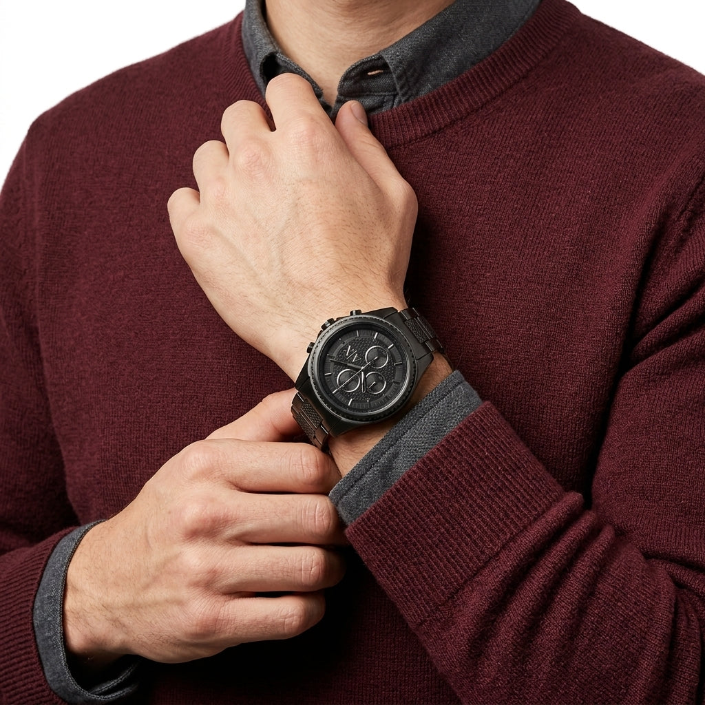 Armani Exchange Chronograph All Black Watch - AX1605