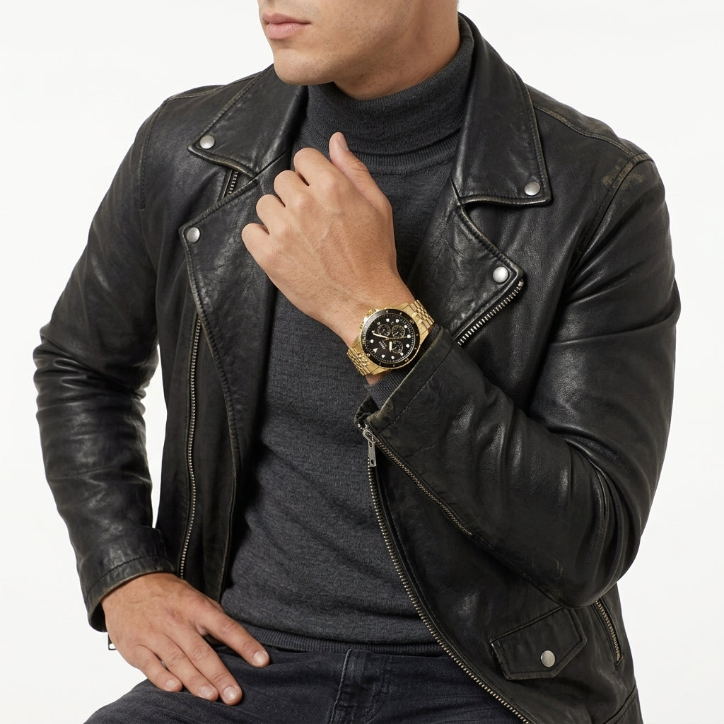 Fossil FB-01 Chronograph Quartz Black Dial Men's Watch - FS5836
