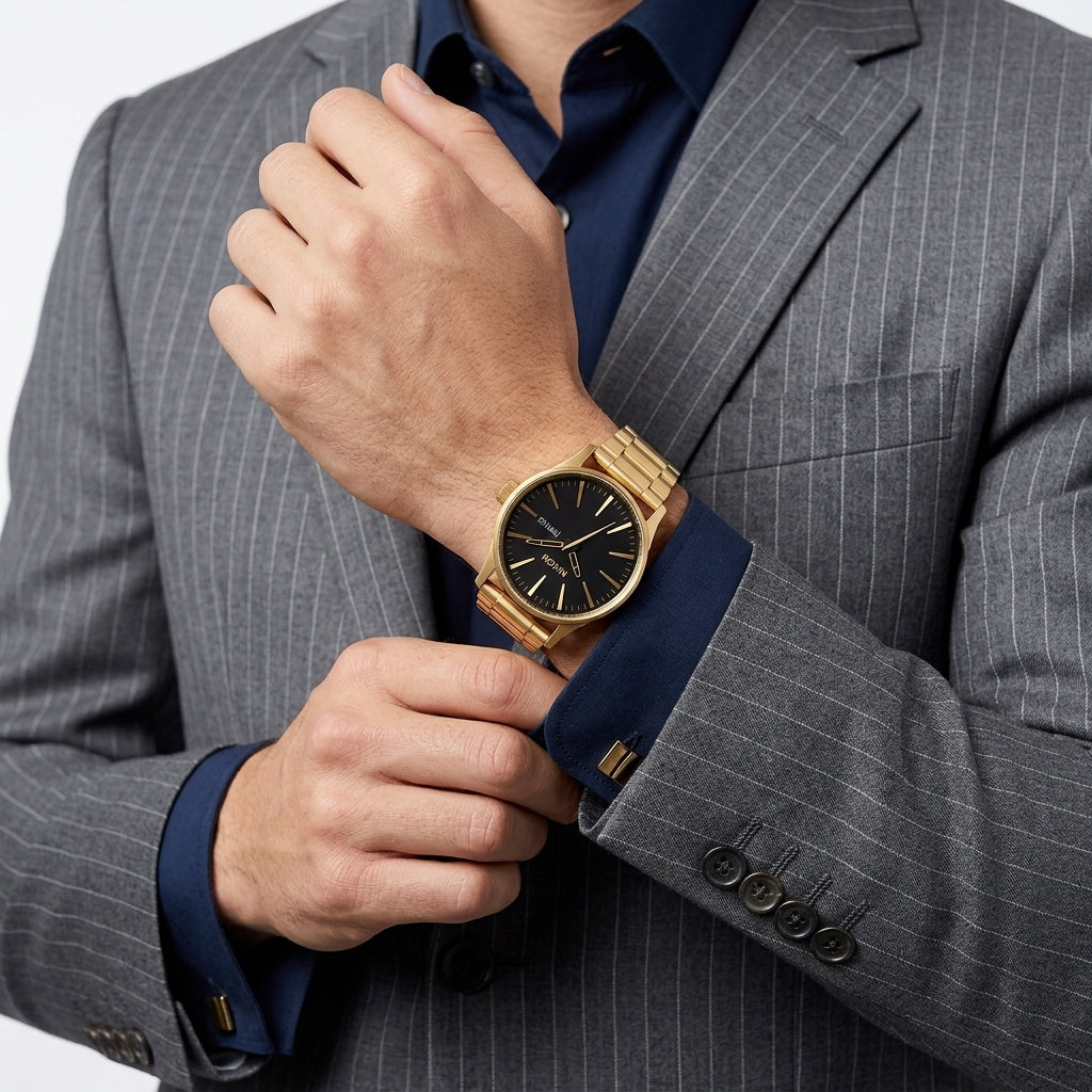 Nixon Sentry Black Dial Gold-tone Men's Watch A356-510