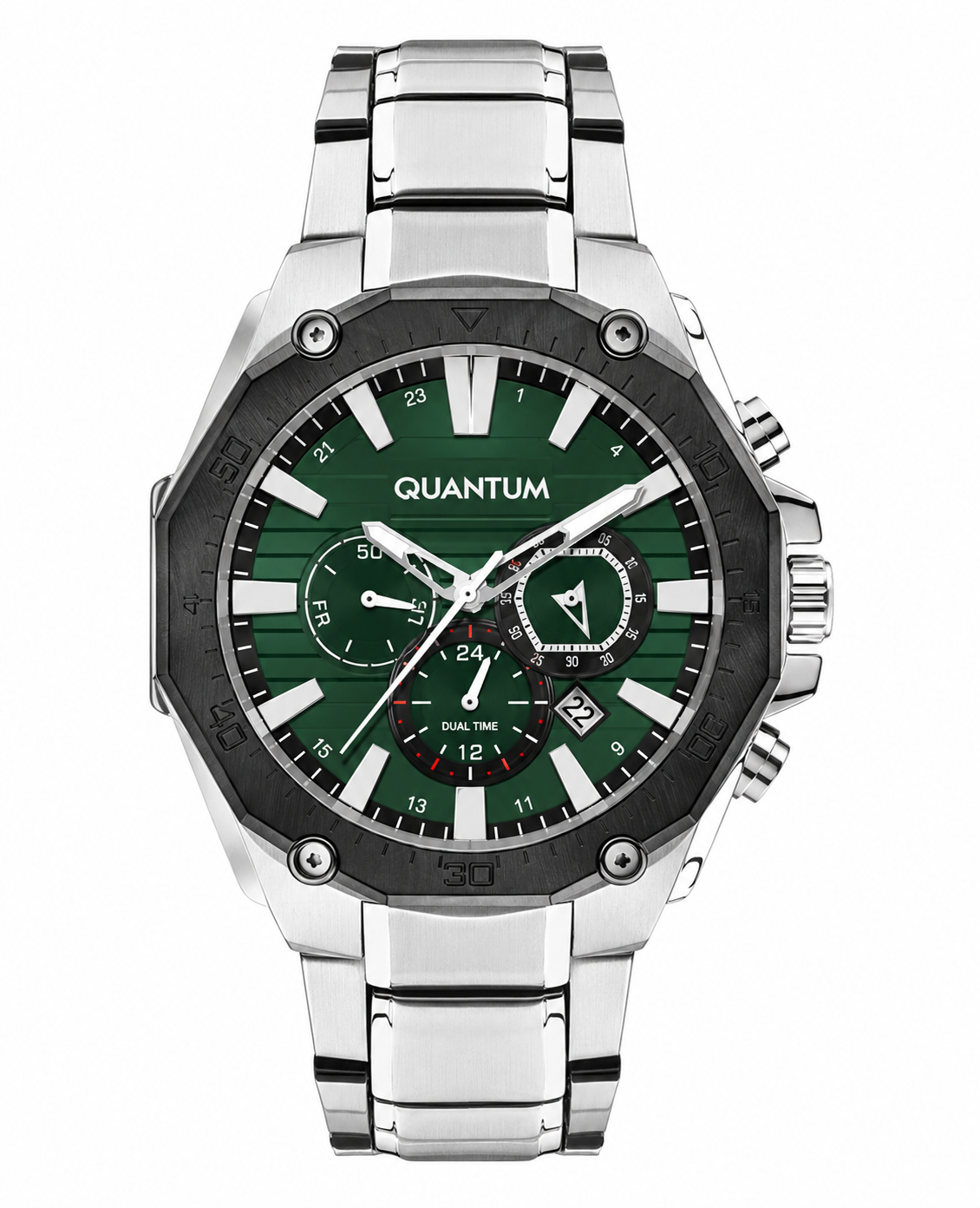 Quantum Date&Dual Time Green Dial Men's Watch ADG1021.370