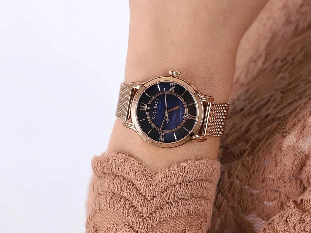 Maserati Epoca Blue Mother of Pearl Dial Women's Watch - R8853118503