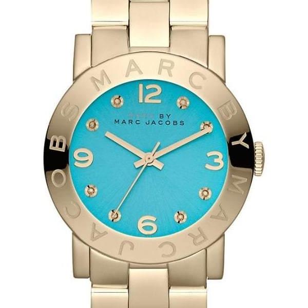 Marc By Marc Jacobs Amy Dinky Blue Dial Gold Watch MBM3229