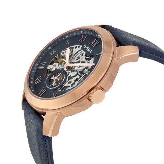 Fossil Grant Automatic Blue Skeleton Dial Men's Watch ME3054