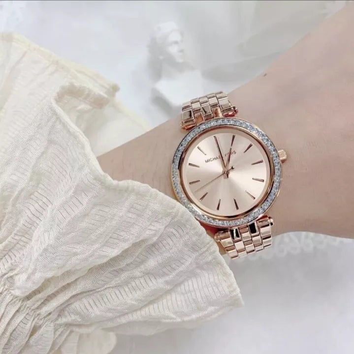 Michael Kors Petite Darci Rose Gold Ladies Diamond Watch MK3366