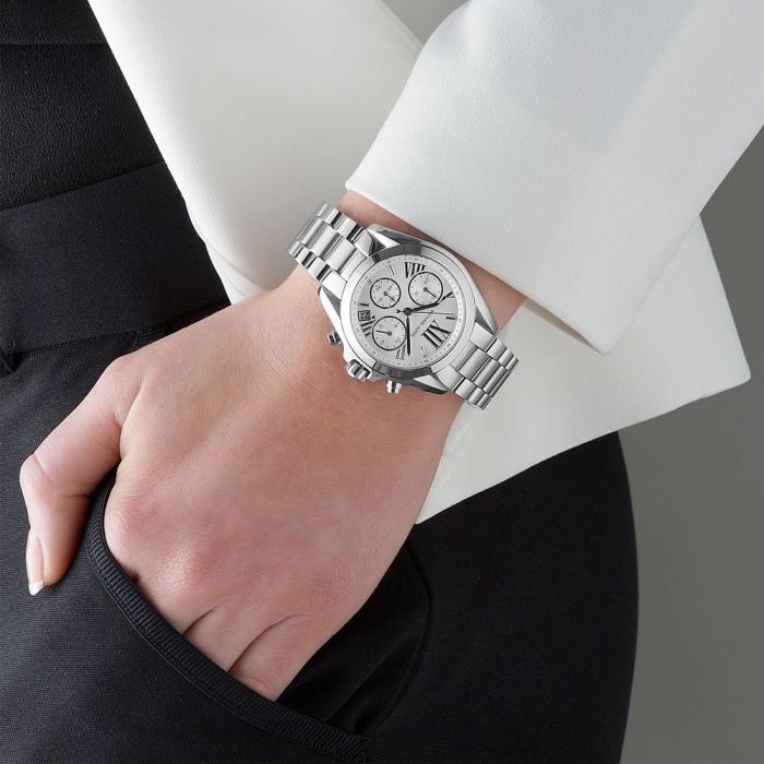 Michael Bradshaw Chronograph Silver Dial Ladies Watch MK6174 Water resistance: 100 meters / 330 feet Movement: Quartz