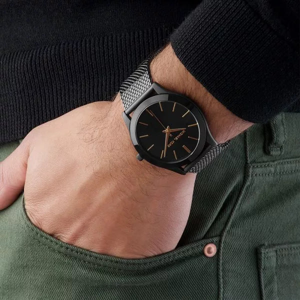 Michael Kors Slim Runway Mesh Black-Tone Men's Watch - MK8607