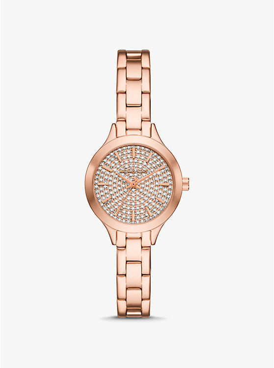 Michael Kors Mini Aspyn Pavé Rose Gold-Tone Watch - MKO1087 mk01087 - Image 1