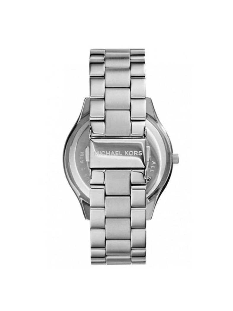 Michael Kors Silver Slim Runway Pink Dial Women's Watch MK3380 - Dawson Watches #3