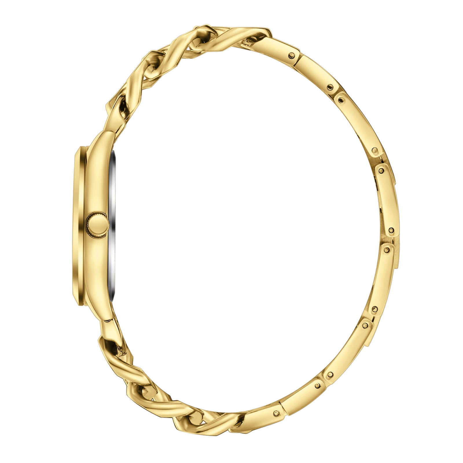 Lee Cooper Classic White MOP Dial Gold Link Bracelet Watch - LC08291.120