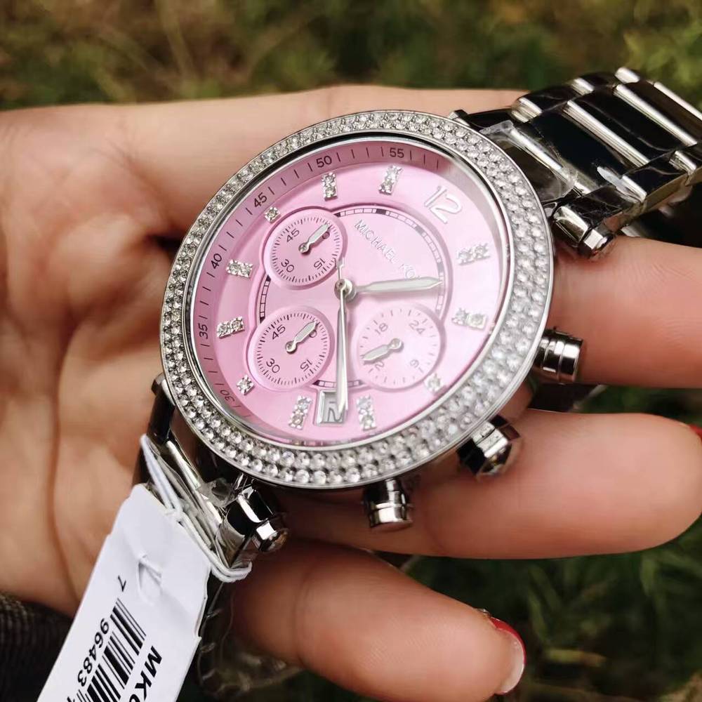 Michael Kors Parker' Chronograph Pink Dial Ladies Watch MK6105