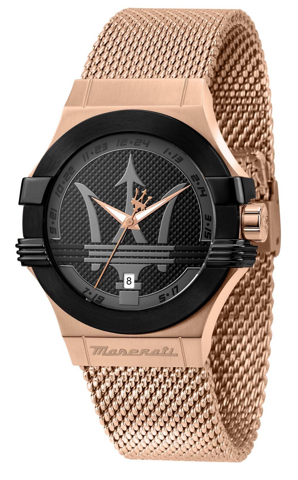 Maserati Potenza Rose Gold Mesh Bracelet R8853108009 - Kiwi Watches