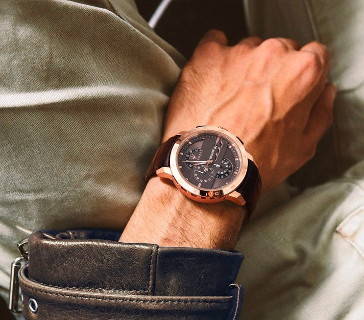 Maserati Chronograph Brown Dial Leather Men's Watch R8871619001