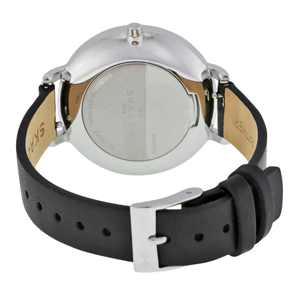 Skagen Hagen White Dial Leather Strap Ladies Watch SKW2435