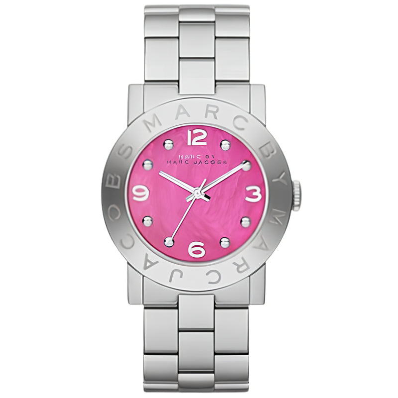 Marc By Marc Jacobs Amy Pink Dial Silver Classic Watch - MBM8623