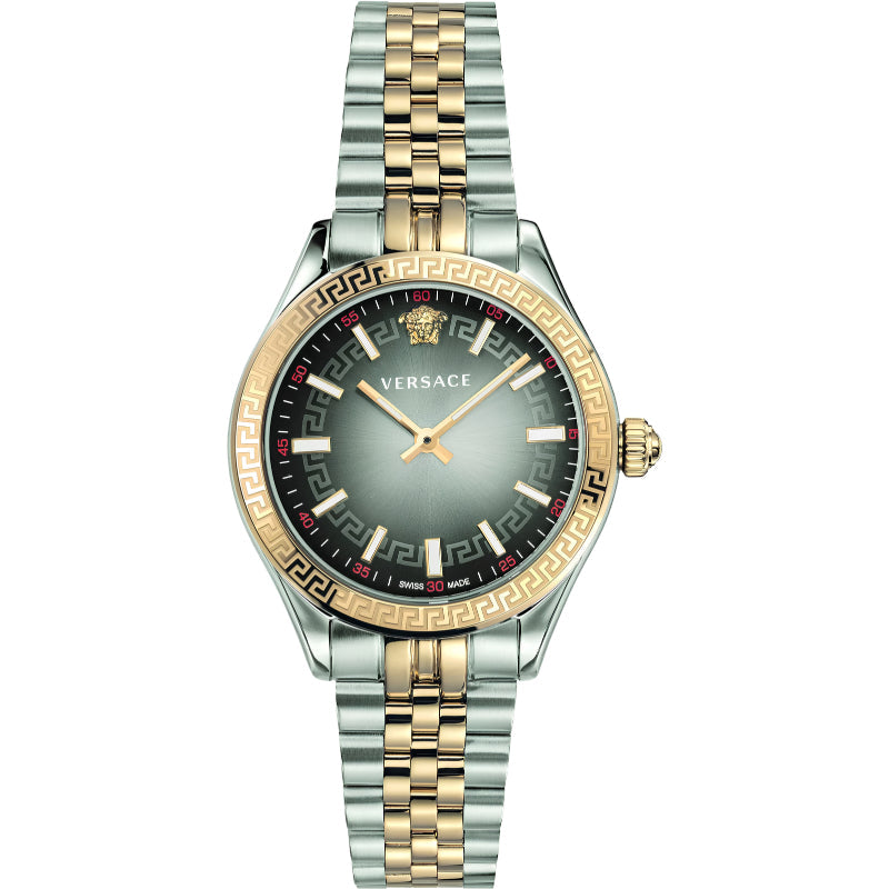 Versace Hellenyium Grey Dial Two Tone Steel Strap Watch - VEHU00520