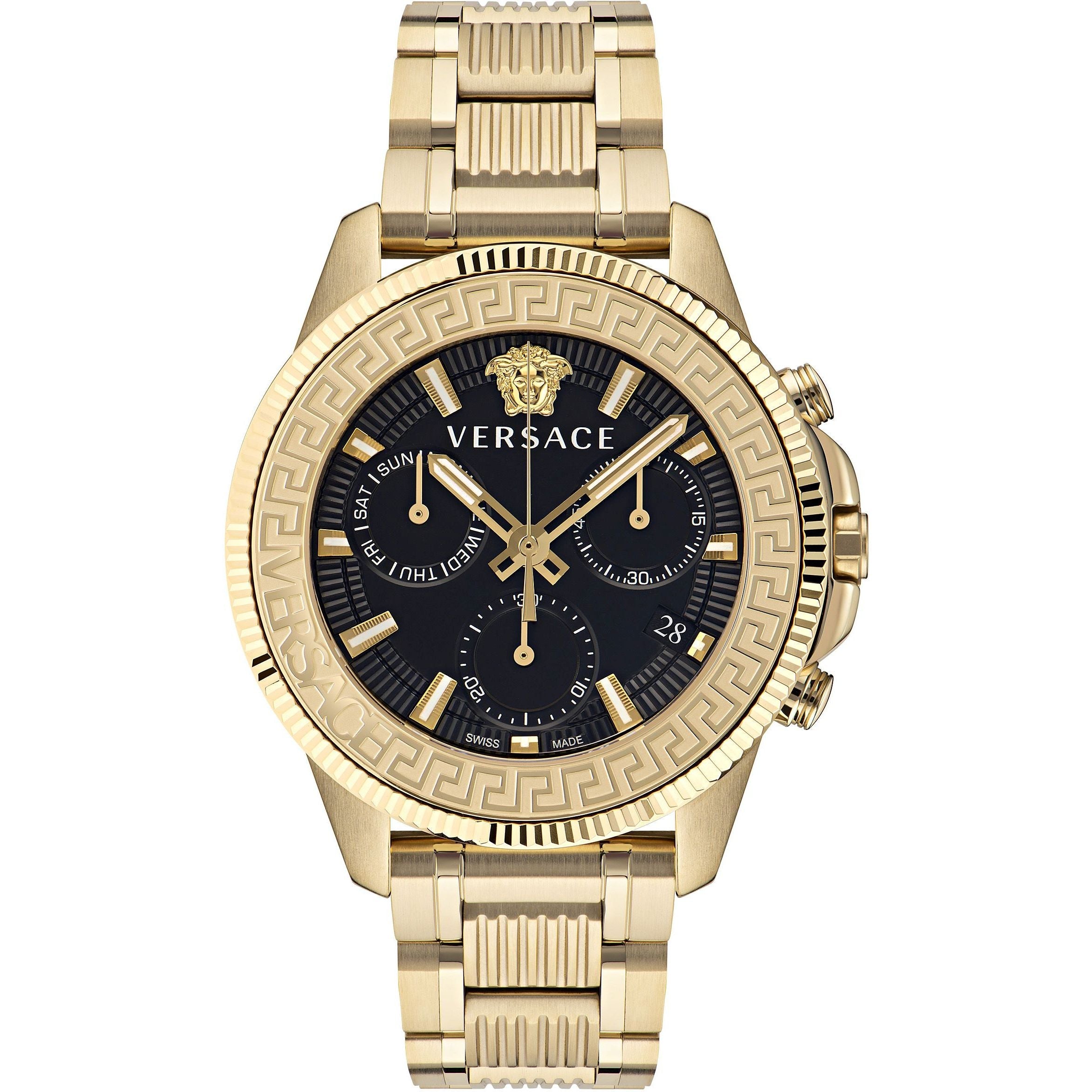 Versace Greca Action Gold Chronograph Men's Watch VE3J00622 - Kiwi Watches