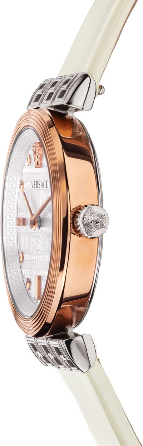 Versace Meander White Leather Strap Women's Watch VELW00120 - Kiwi Watches #2