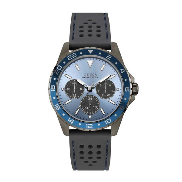 Guess Men’s Quartz Silicone Strap Blue Dial Men's Watch W1108G6 - Kiwi Watches