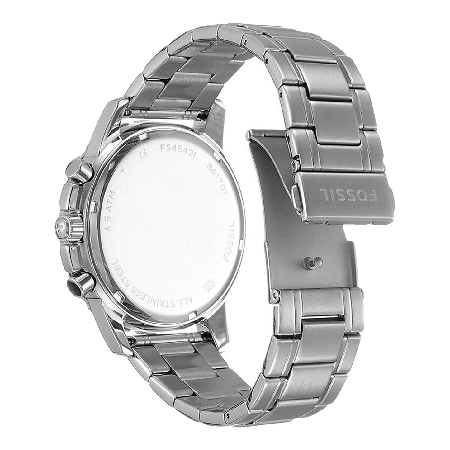 Fossil Dean Chronograph Black Dial Stainless Steel Men's Watch FS4542