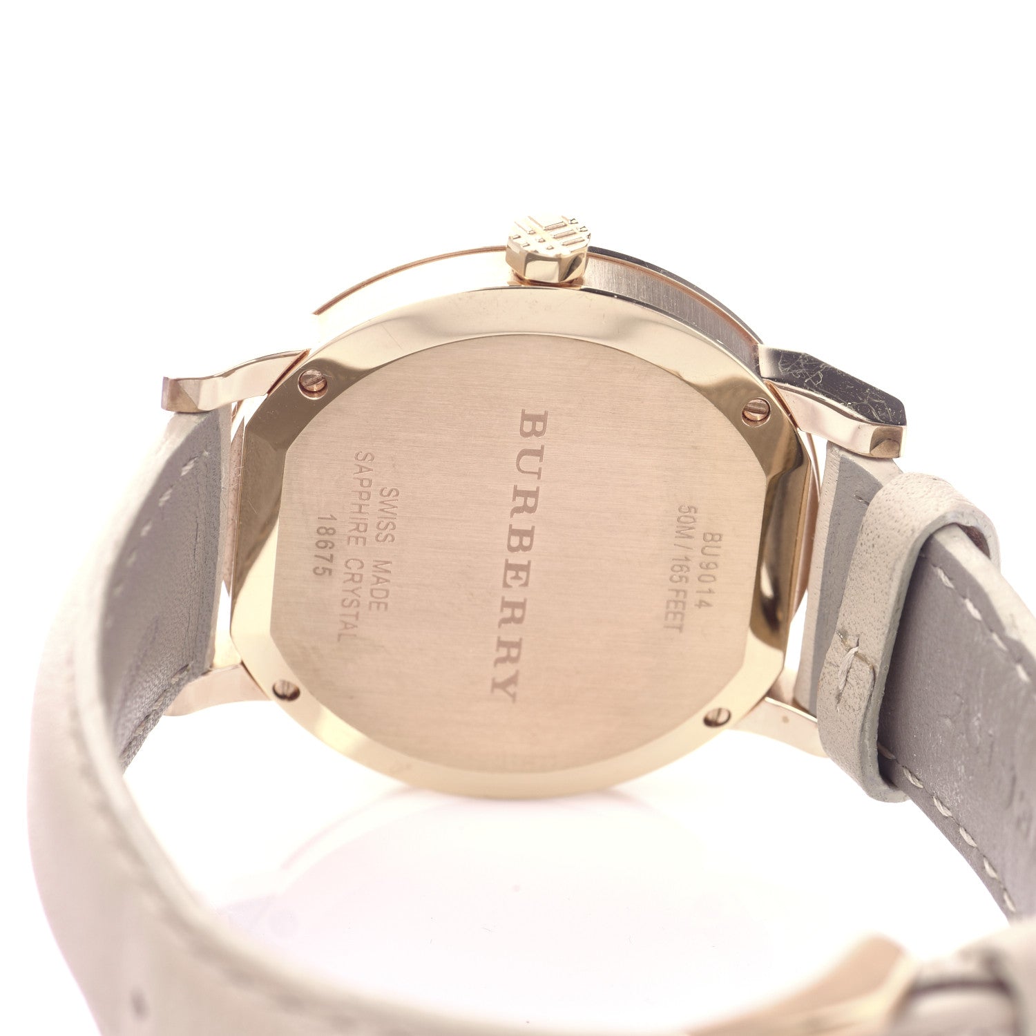 Burberry Tan Dial Leather Strap Unisex Watch BU9014