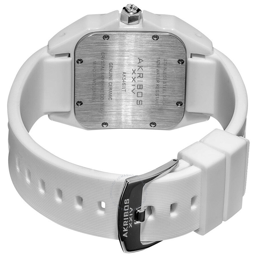 Akribos Mother of Pearl Dial White Ceramic Ladies Watch AK546WT - Dawson Watches #3