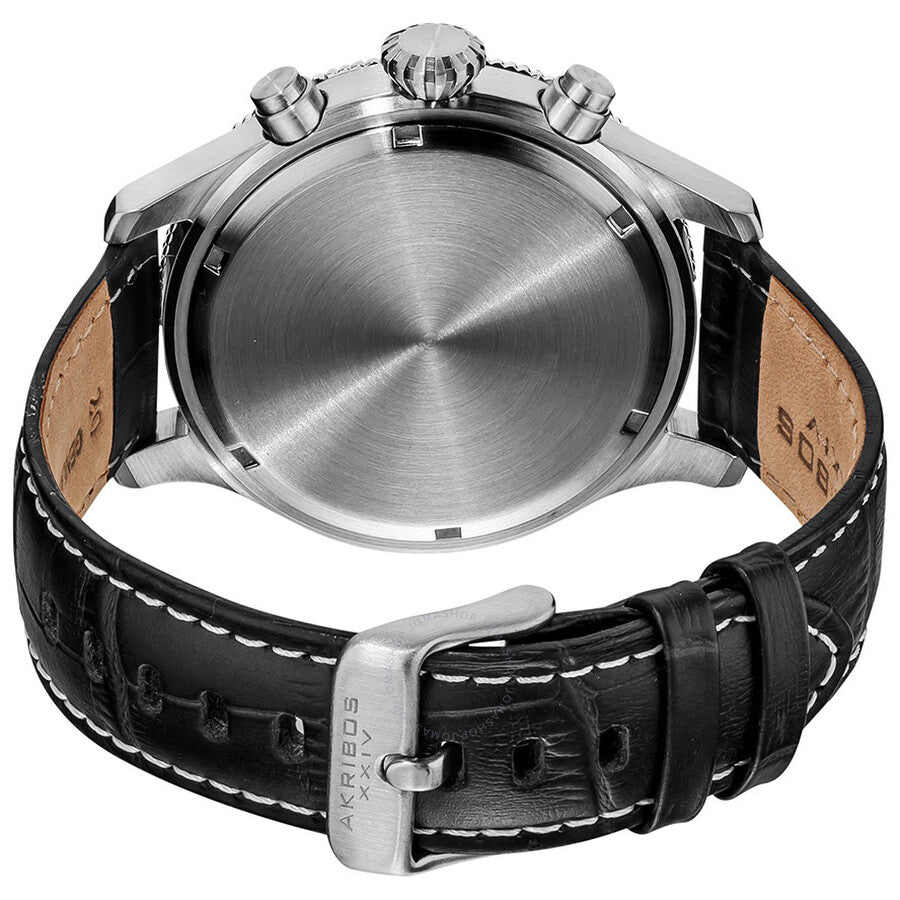 Akribos Ultimate Chronograph Stainless Steel Men's Watch AK575BK - Dawson Watches #3