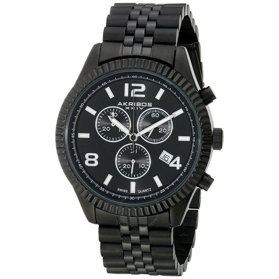 Akribos XXIV Black Dial Chronograph Men's Watch AK799BK - Dawson Watches