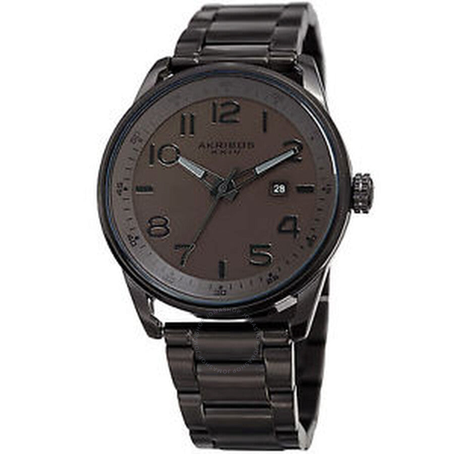 Akribos XXIV Black Dial Men's Watch AK956BR - The Watches Men & Co