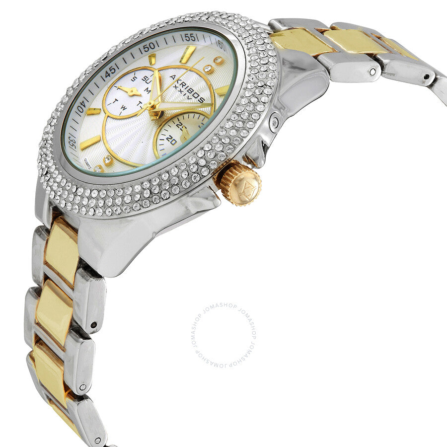 Akribos XXIV Black Dial Two-tone Ladies Watch AK789TTGB - Dawson Watches #2