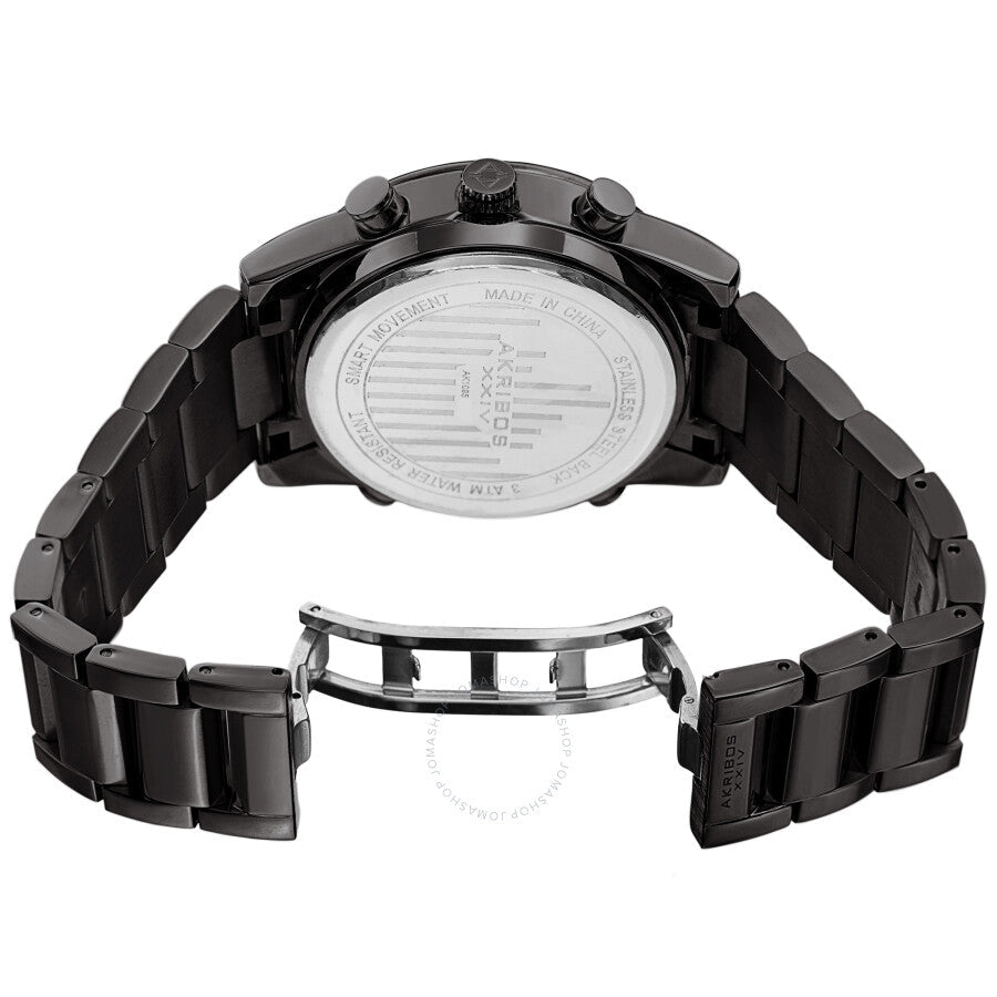 Akribos XXIV Quartz Black Dial Men's Smart Watch AK1095BK - The Watches Men & Co #4