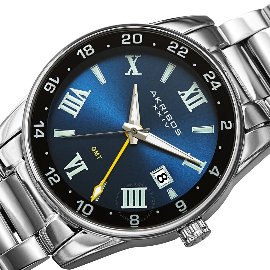 Akribos XXIV Quartz Blue Dial Men's Watch AK1055SSBU - The Watches Men & Co #2