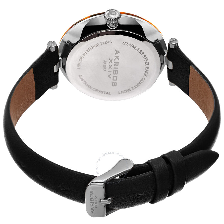 Akribos XXIV Quartz Crystal Black Dial Ladies Watch AK1052BK - Dawson Watches #4