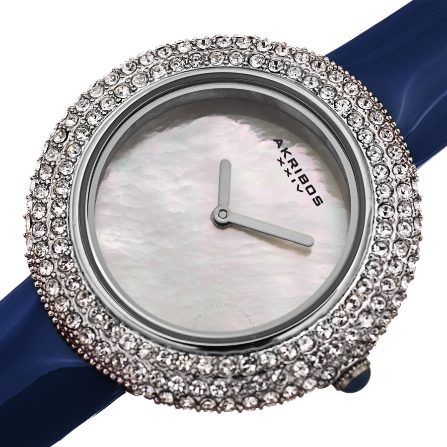 Akribos XXIV Quartz Crystal White Dial Ladies Watch AK1049BU - The Watches Men & Co #2