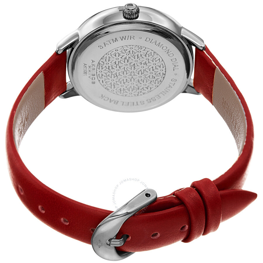 Akribos XXIV Quartz Diamond Silver Dial Ladies Watch AK1051RD - The Watches Men & Co #4