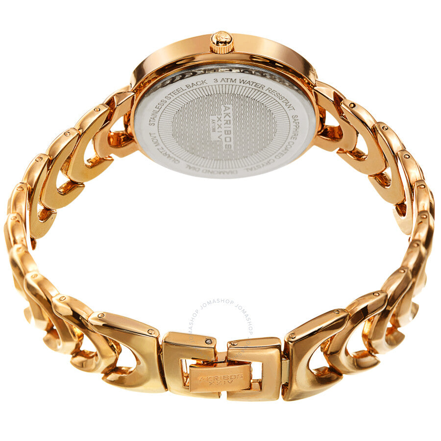 Akribos XXIV Quartz Diamond Silver Dial Ladies Watch AK1088YG - Dawson Watches #4