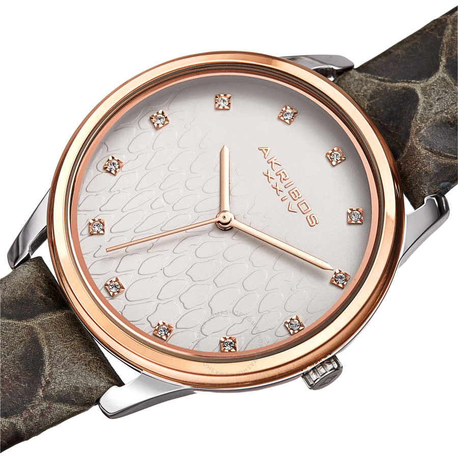 Akribos XXIV Quartz Grey Dial Ladies Watch AK1115TTR - Dawson Watches #2