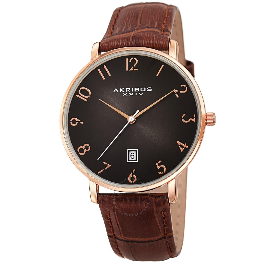 Akribos XXIV Quartz Grey Dial Men's Watch AK1077RG - The Watches Men & Co