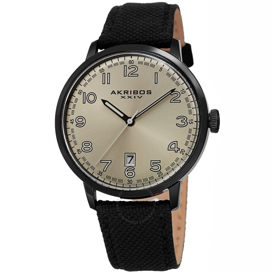 Akribos XXIV Quartz Silver Dial Men's Watch AK1025BK - The Watches Men & Co