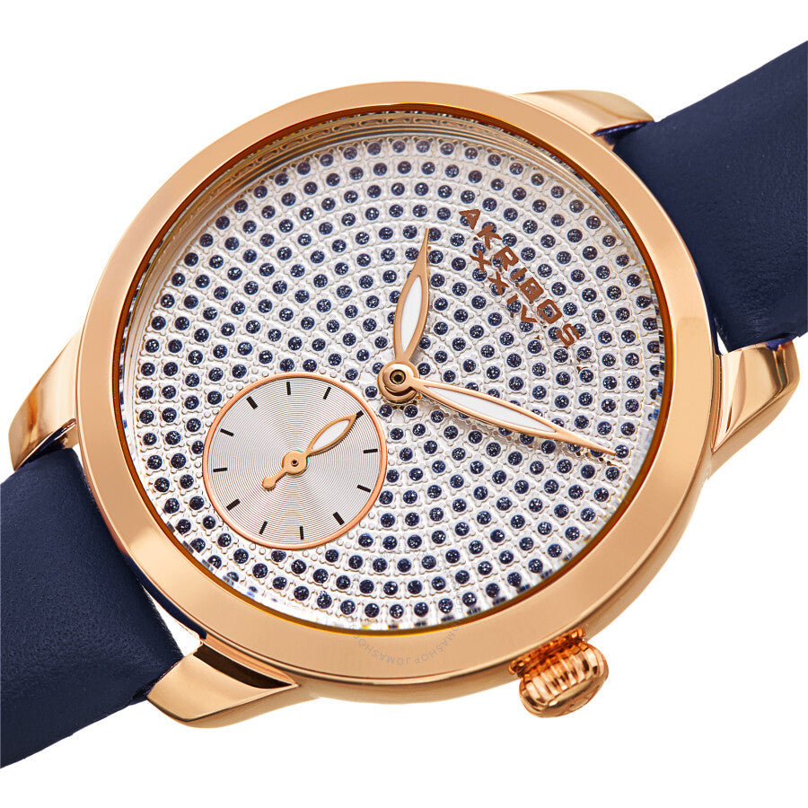 Akribos XXIV Quartz Silver Glitter Dot Dial Ladies Watch AK1089BU - Dawson Watches #2