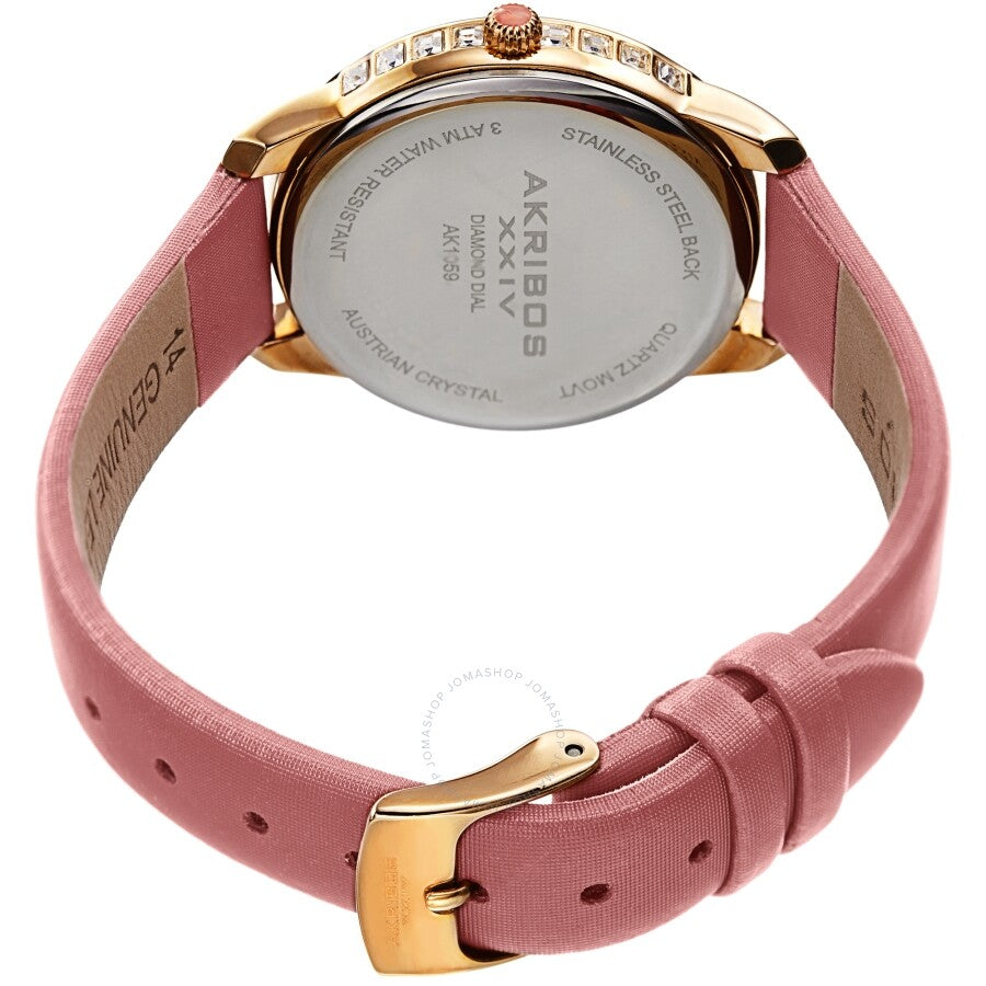 Akribos XXIV Quartz White Dial Ladies Watch AK1059PK - The Watches Men & Co #4