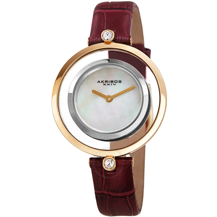 Akribos XXIV Quartz White Dial Ladies Watch AK1060PU - The Watches Men & Co