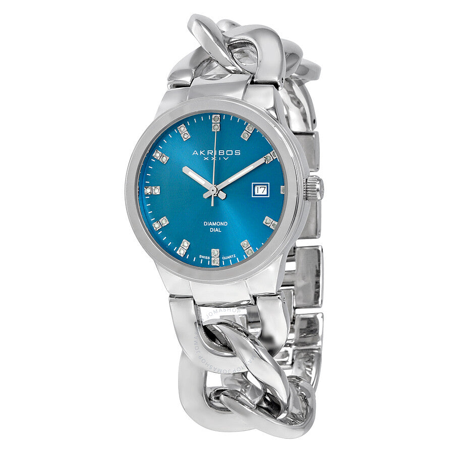 Akribos XXIV Silver-tone Base metal Ladies Watch AK759SSTQ - The Watches Men & Co