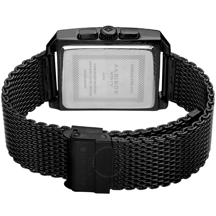 Akribos XXIV Womens Casual Chronograph Quartz Black Dial Men's Watch P50154 - The Watches Men & Co #4
