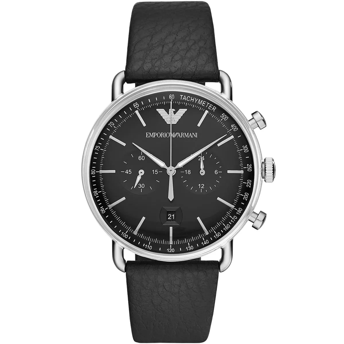 Emporio Armani Aviator Chronograph Quartz Black Dial Watch AR11143