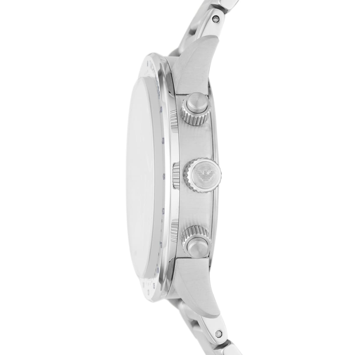 Emporio Armani Metallic Chronograph Blue Dial Silver Watch - AR11306