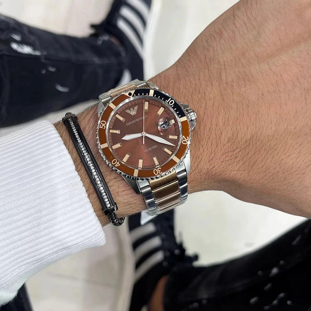 Emporio Armani Sea Explorer Two Tone Watch - AR11340