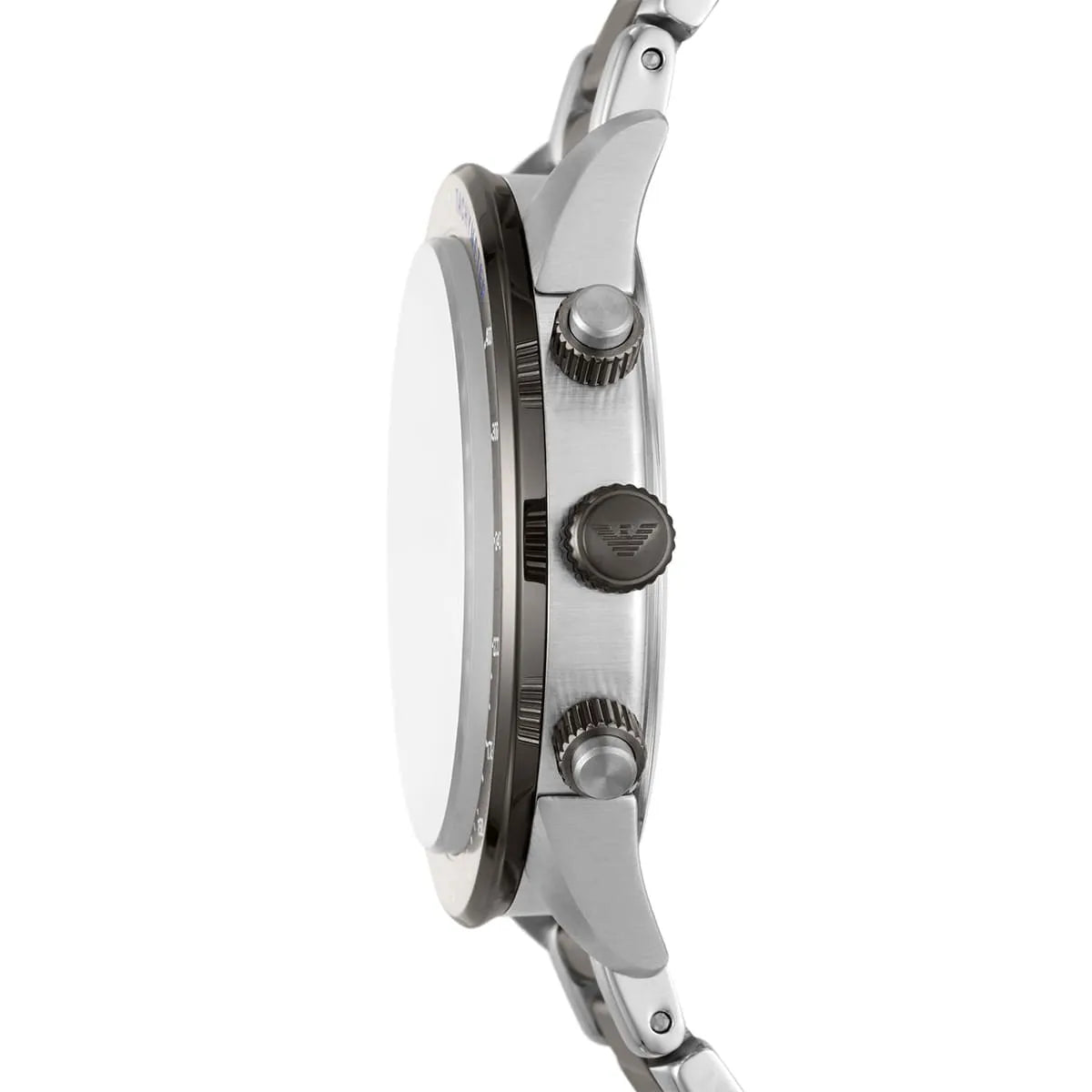 Emporio Armani Chronograph Grey Dial Two Tone Steel Strap Watch AR11391