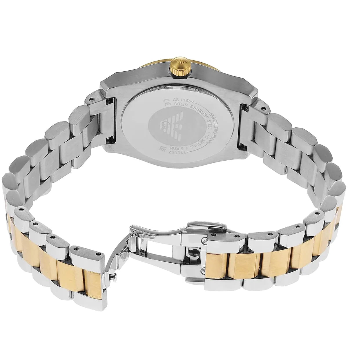 Emporio Armani Federica Mother of Pearl Dial Two Tone Steel Strap Women's Watch - for Women AR11559