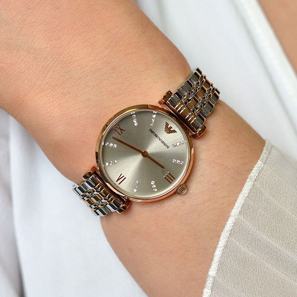 Emporio Armani Classic Grey Dial Ladies Watch AR1840