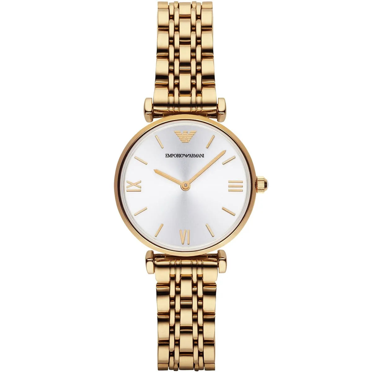 Emporio Armani Classic Silver Dial Gold-tone Women's Watch - AR1877
